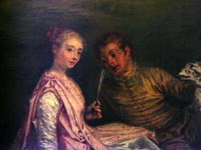 Die Rast während der Jagd (Detail) von Jean Antoine Watteau